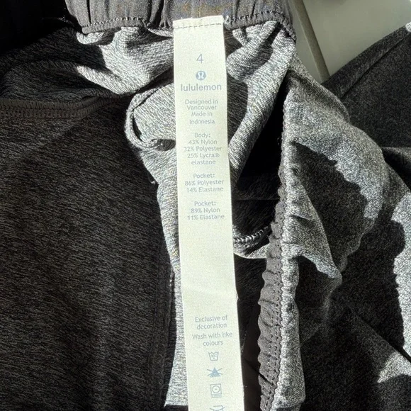 Lululemon On The Fly Pant *28" Heathered Black Lounge Jogger Pants Women’s 4 - Picture 11 of 14
